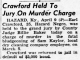 Crawford held on murder charge 1941