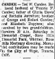 Obituary: Ted W. Candee 1968